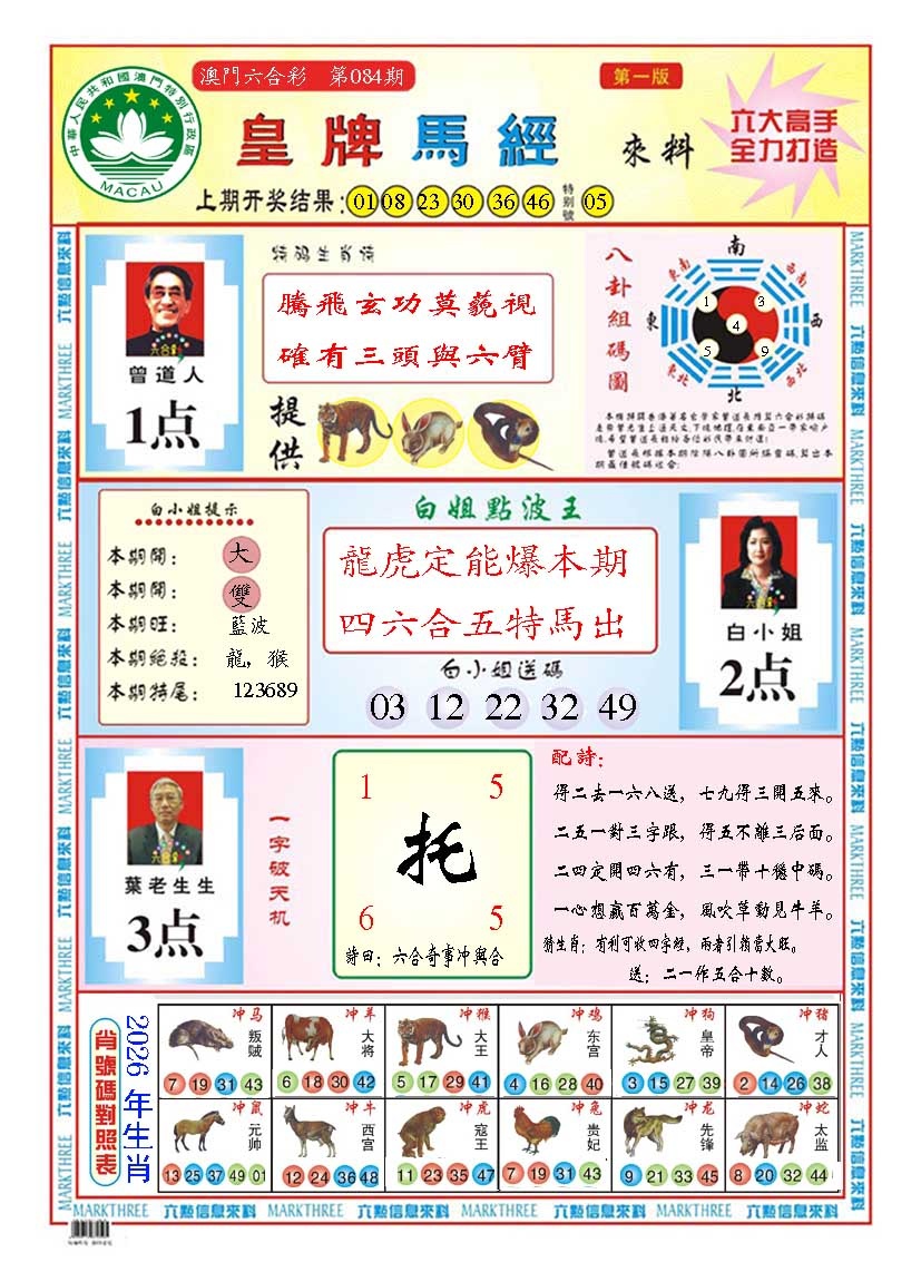 084期皇版马经A[图]